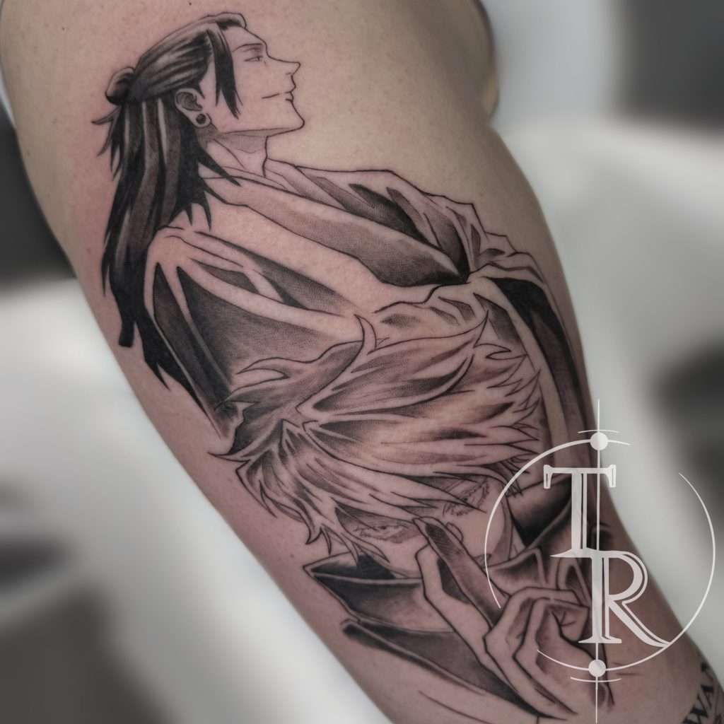 Black and Grey tattoo portfolio Chesterfield example from Tabula Rasa Tattoo Studio