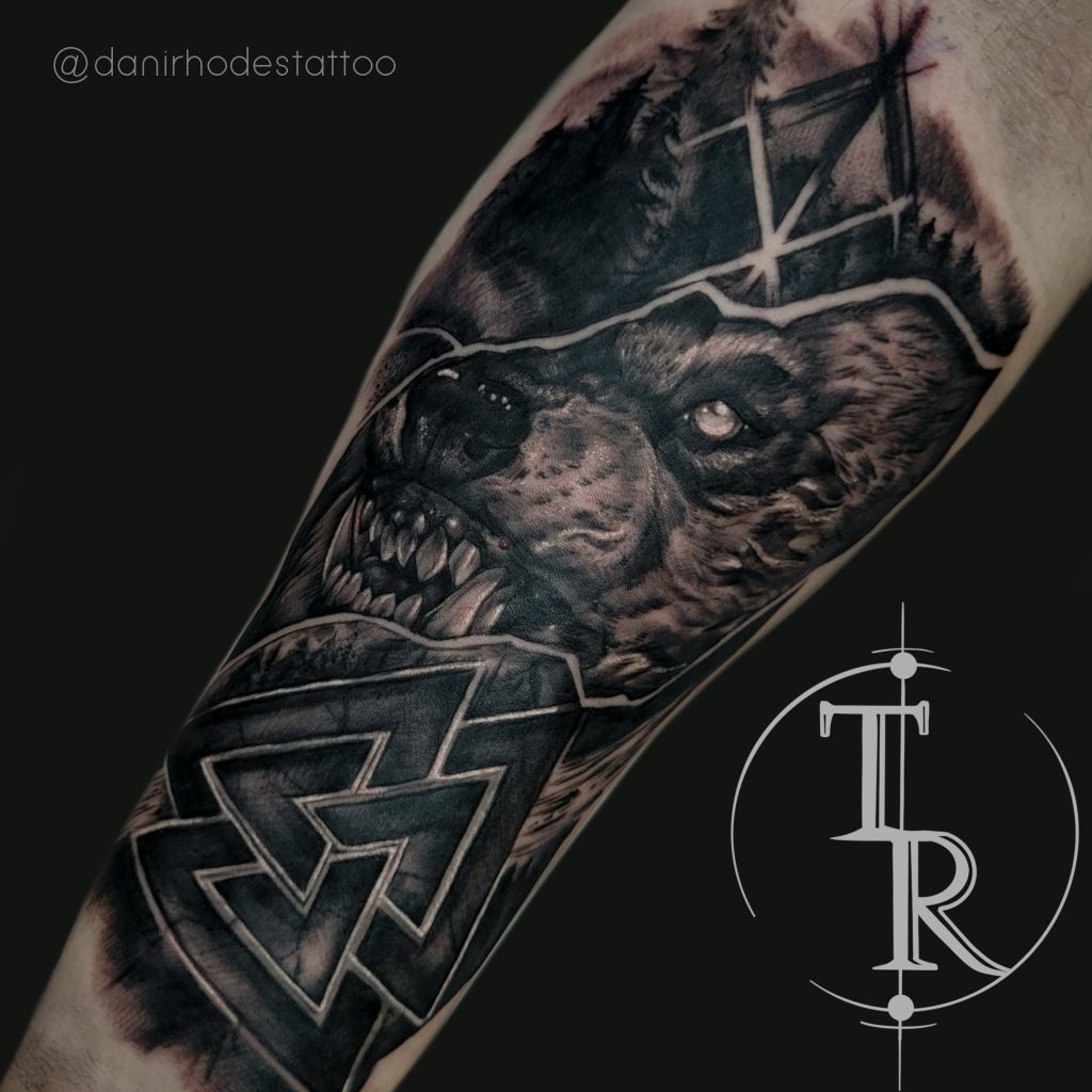Black and Grey tattoo portfolio Chesterfield example from Tabula Rasa Tattoo Studio