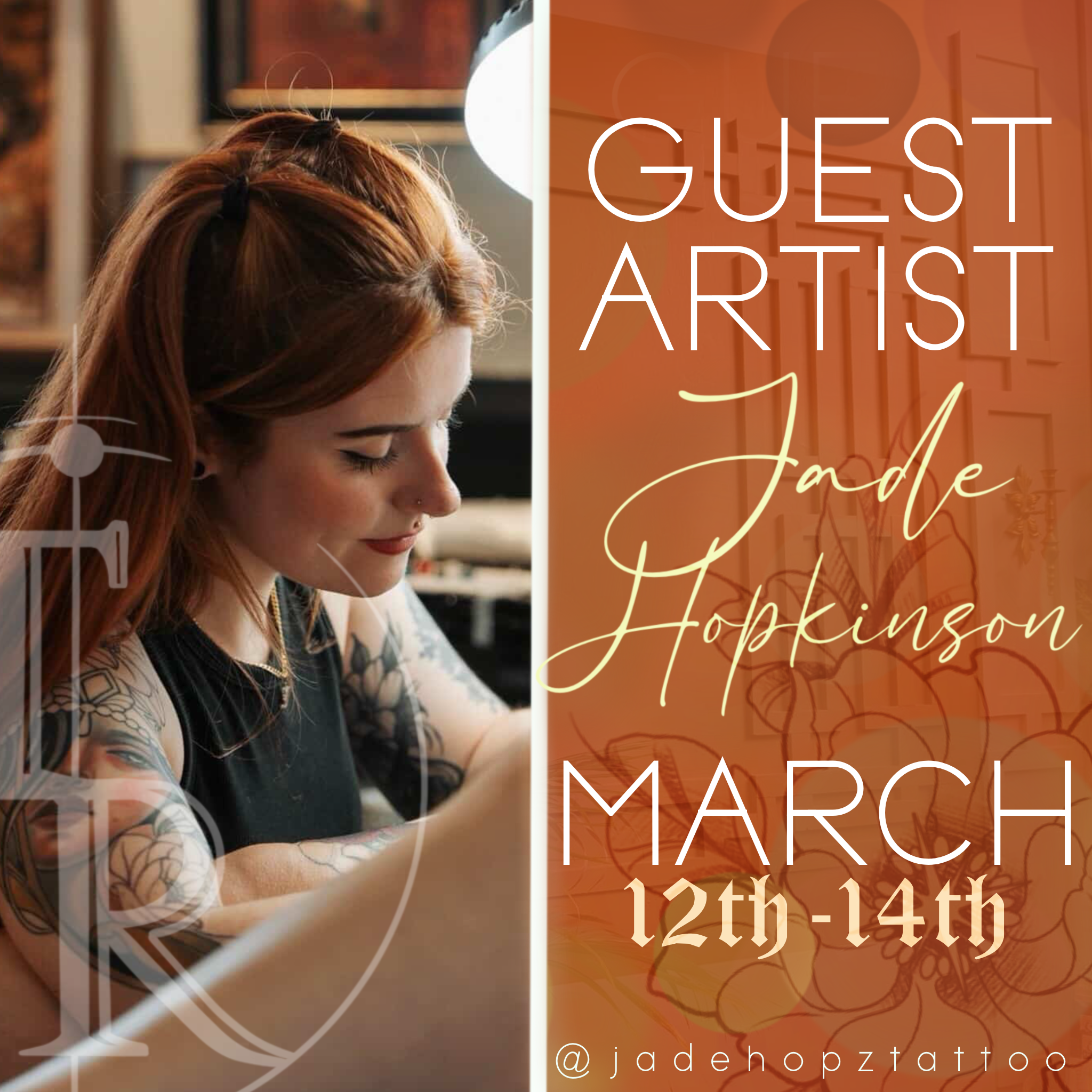 Jade Hopkinson guest artist at Tabula Rasa Tattoo Chesterfield